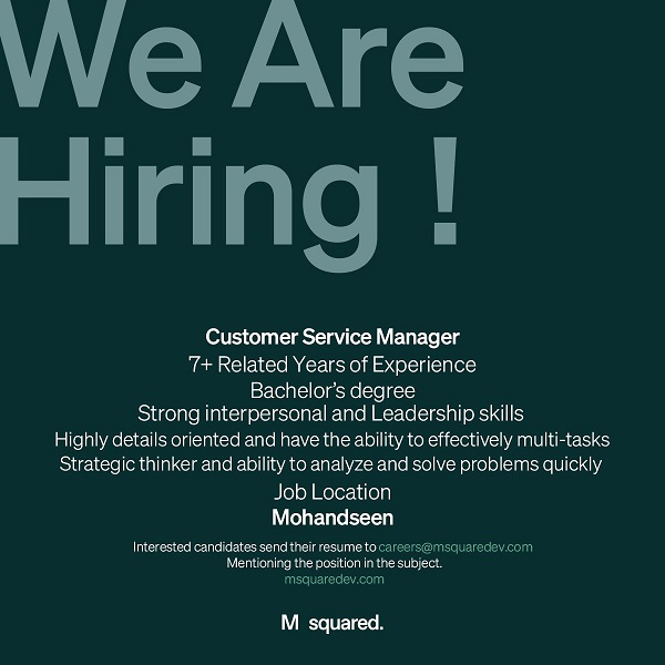 Customer Service Manager at M Squared